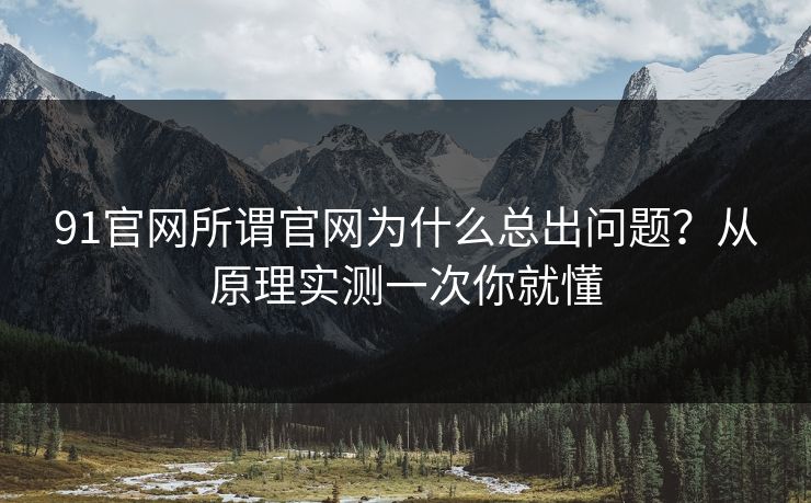 91官网所谓官网为什么总出问题？从原理实测一次你就懂