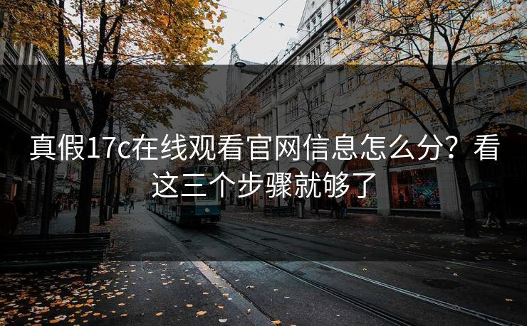 真假17c在线观看官网信息怎么分？看这三个步骤就够了