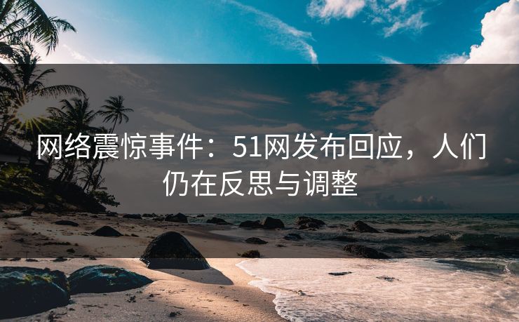 网络震惊事件：51网发布回应，人们仍在反思与调整